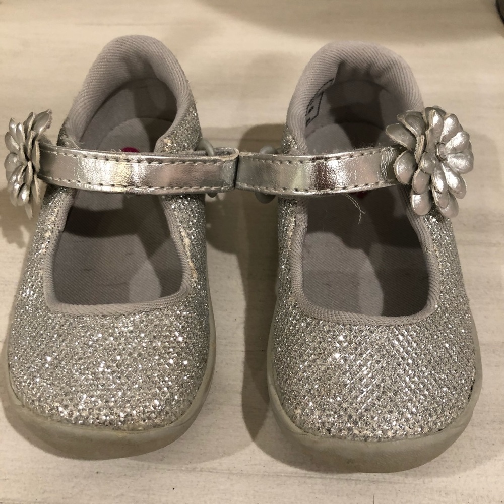 Sparkly silver shoes